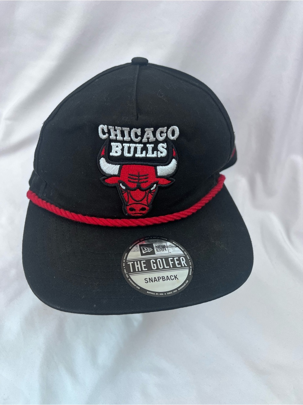 Chicago Bulls New Era Snap Back Red Rope Black Hat Cap NBA Basketball The Golfer